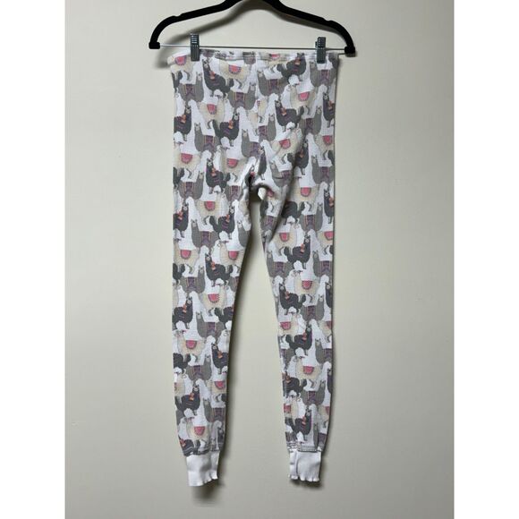 ALTAR'D STATE Two Piece Waffle Knit Pajama Set, Llama Novelty Print, Sz S - Picture 8 of 11